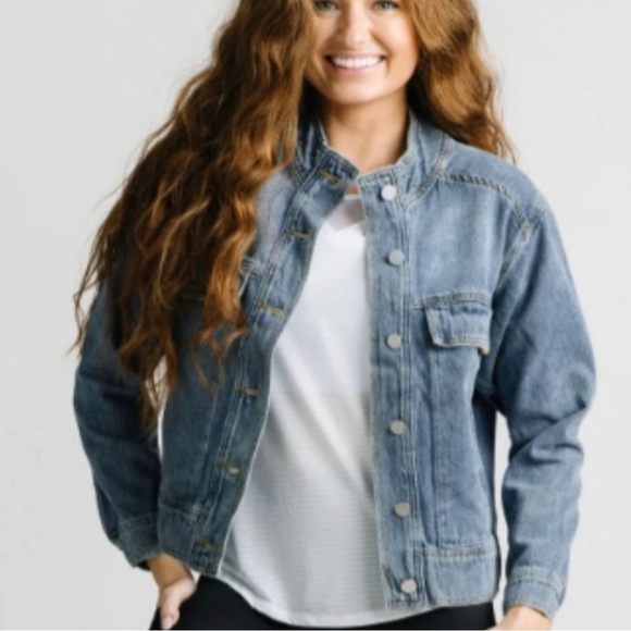 ZYIA Jackets & Blazers - ZYIA  Crossroad Denim Jacket Size XXL